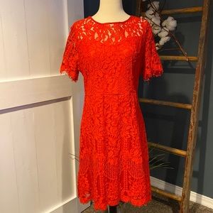 MSLG | Coral Lace Dress | XL